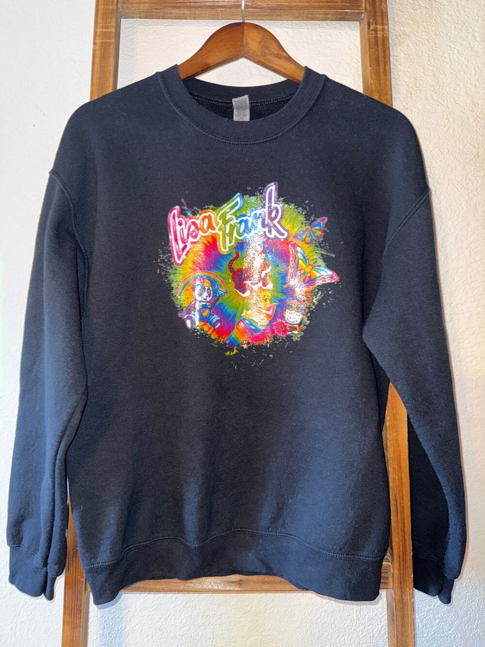 Vibrant Lisa Frank Graphic Sweatshirt Medium Retro Whimsy